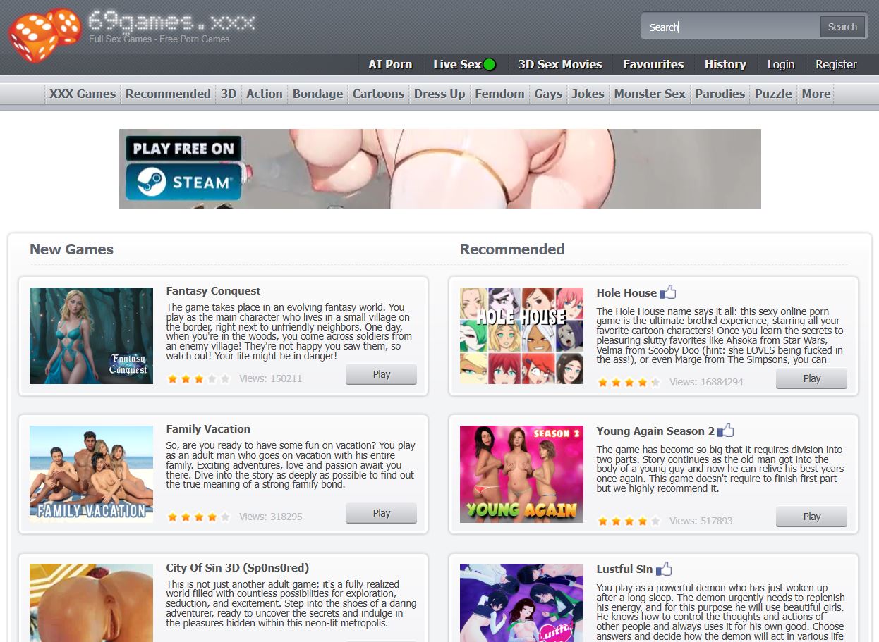 Screenshot of XXX Games, Porn Games, Sex Games