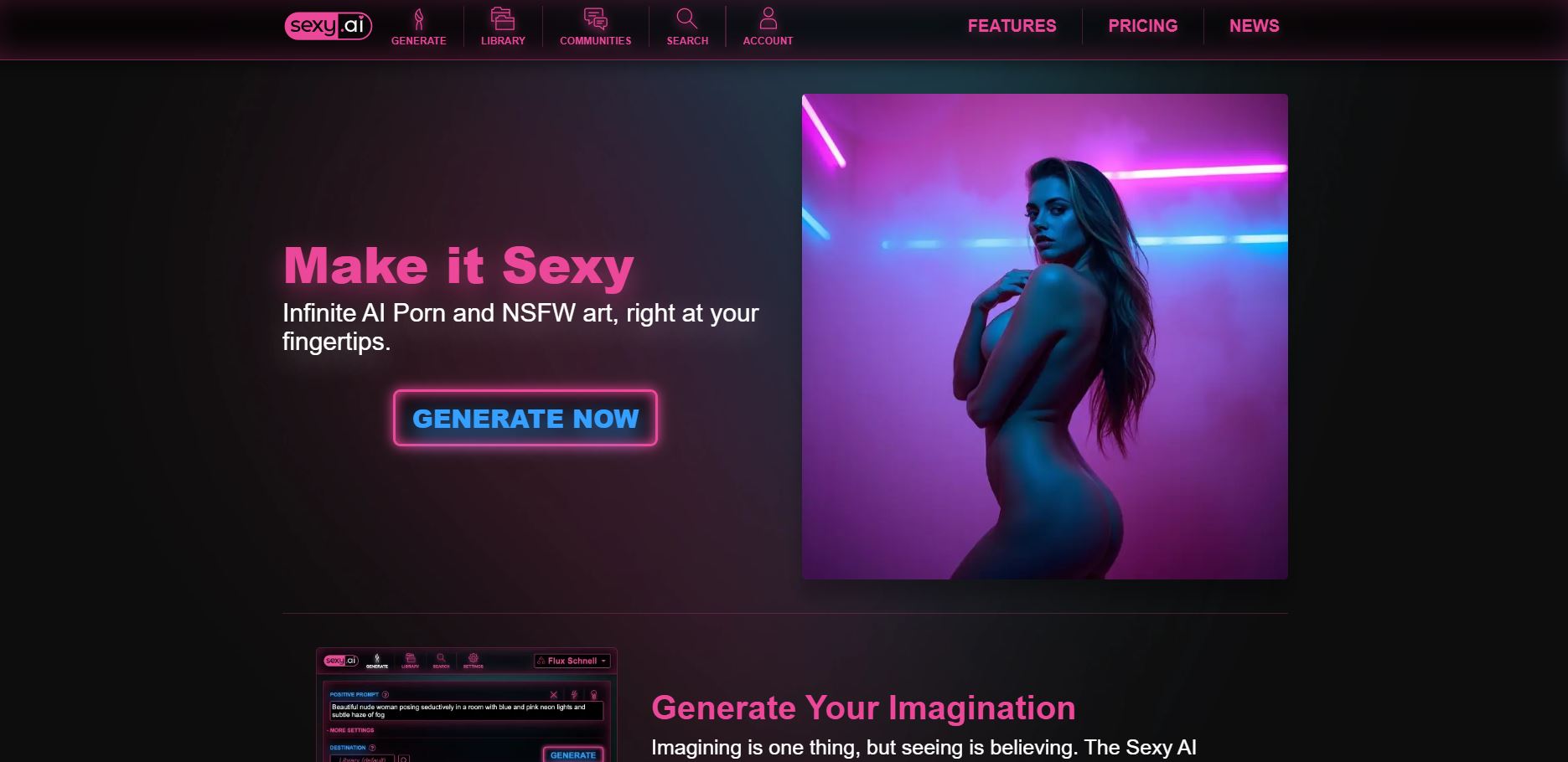 Screenshot of AI Porn | Sexy AI